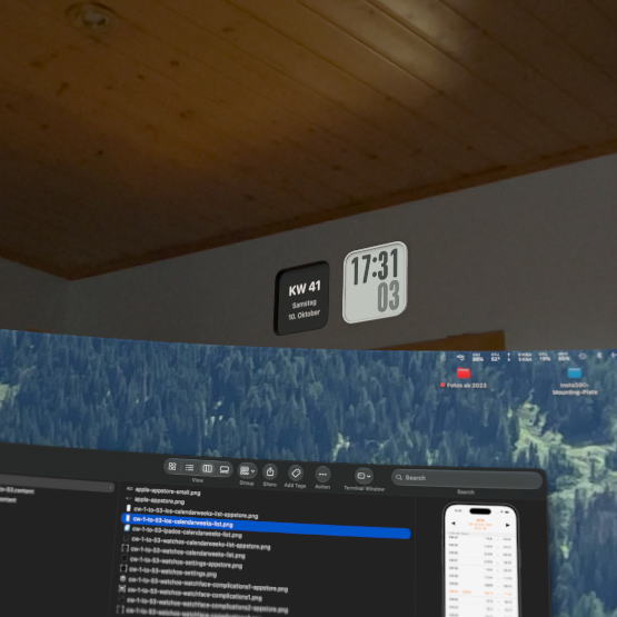 visionOS: Widget on wall